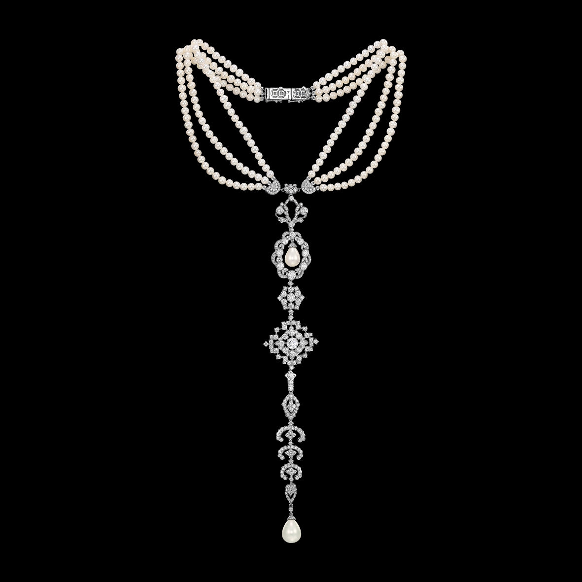 Pearl Pixelise Pendant Necklace
